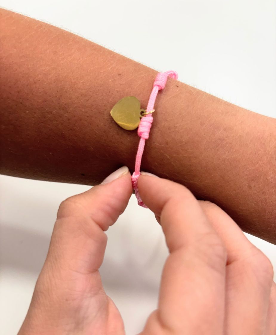 Pulsera 7 nudos rosa