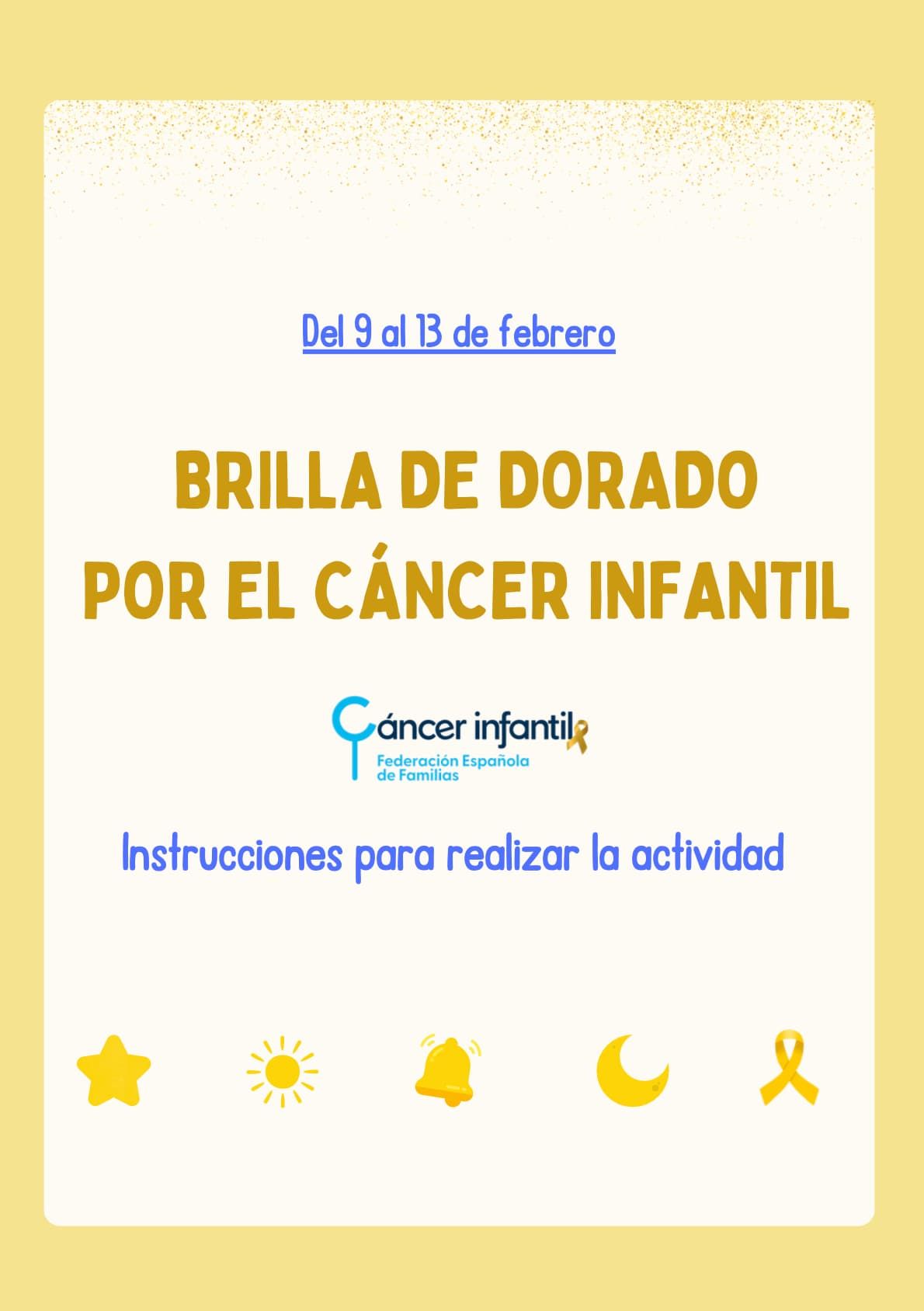 brilla de dorado por el cancer infantil