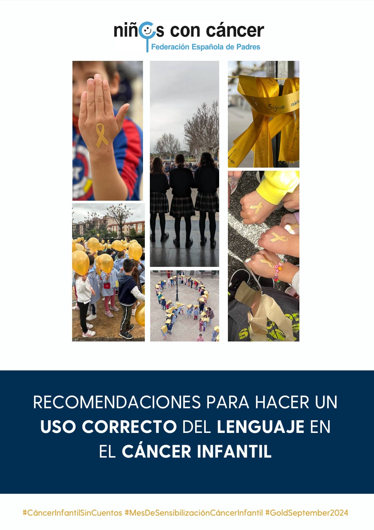 banner RECOMENDACIONES PARA HACER UN USO CORRECTO DEL LENGUAJE EN EL CÁNCER INFANTI