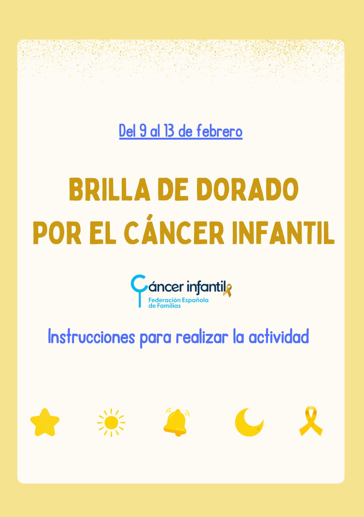 brilla de dorado por el cancer infantil